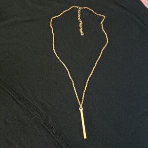 Sleek Gold Bar Necklace